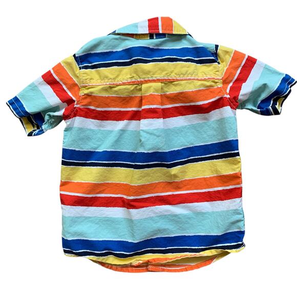 Hanna Andersson striped short sleeve button up shirt - Picture 4 of 9